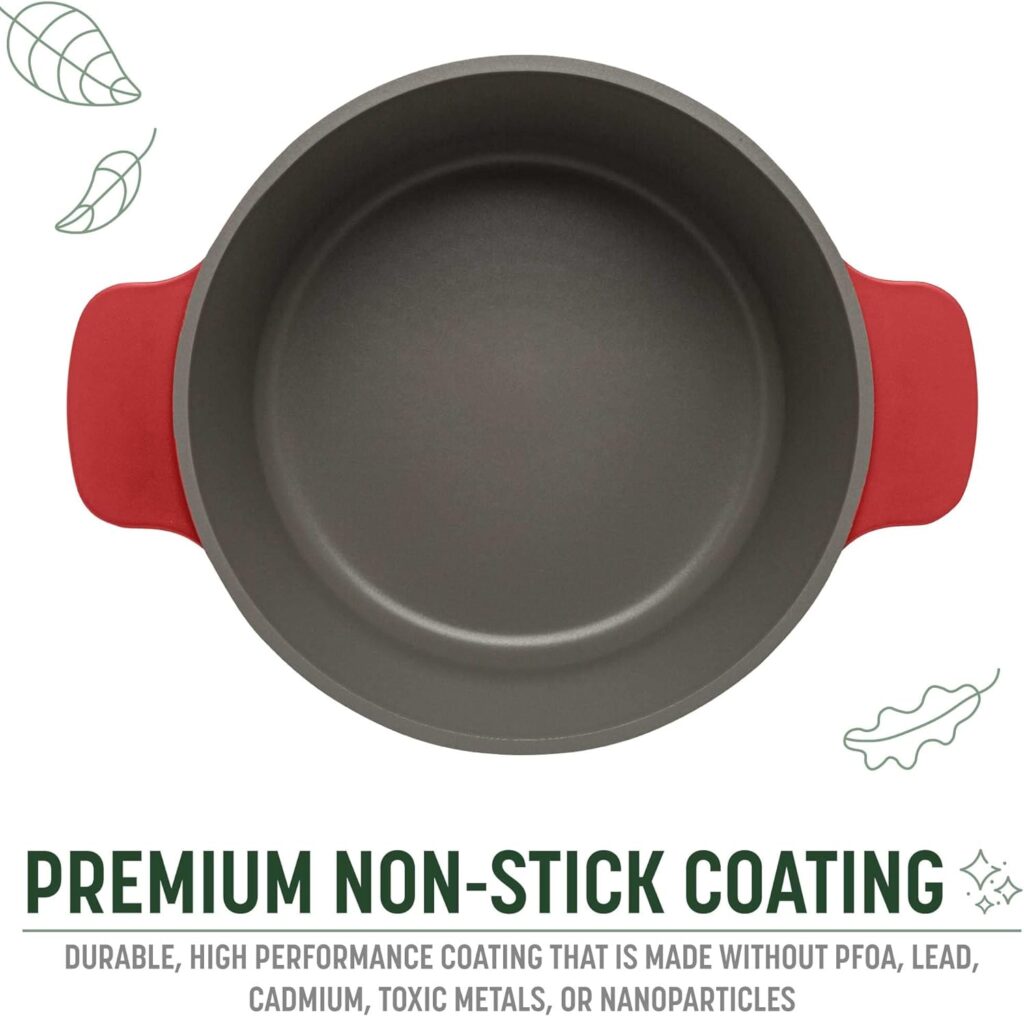 Goodful All-In-One Pot, Multilayer Nonstick, High Performance Cast Dutch Oven With Matching Lid, Roasting Rack And Turner, Made Without PFOA, Dishwasher Safe Cookware, 4.7-Quart, Linen